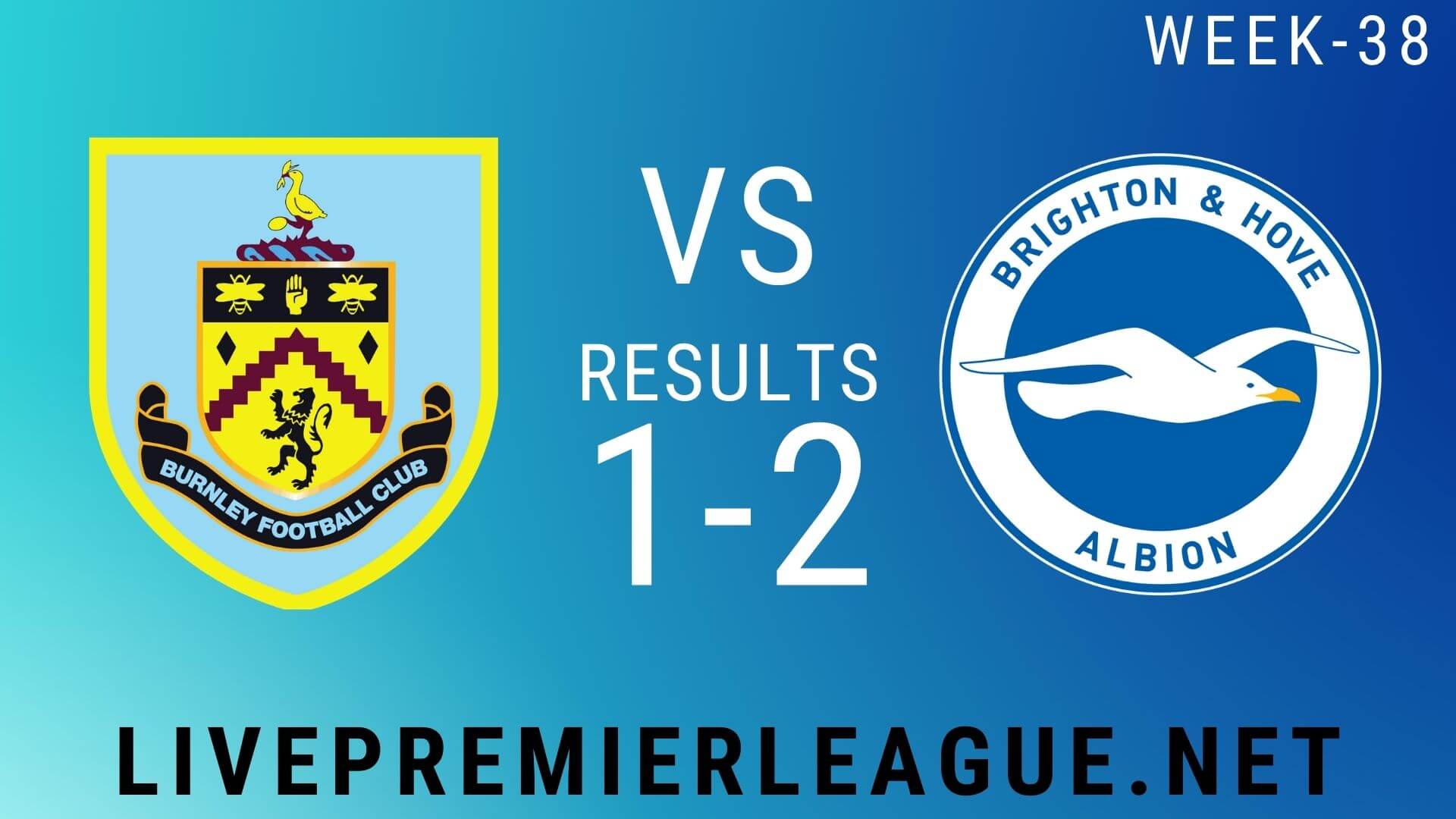Burnley Vs Brighton and Hove Albion | Week 38 Result